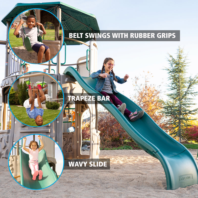 Lifetime Adventure Lifetime Metal Swing Set with 2 Swing(s) , 1 Slide(s) & Reviews Wayfair